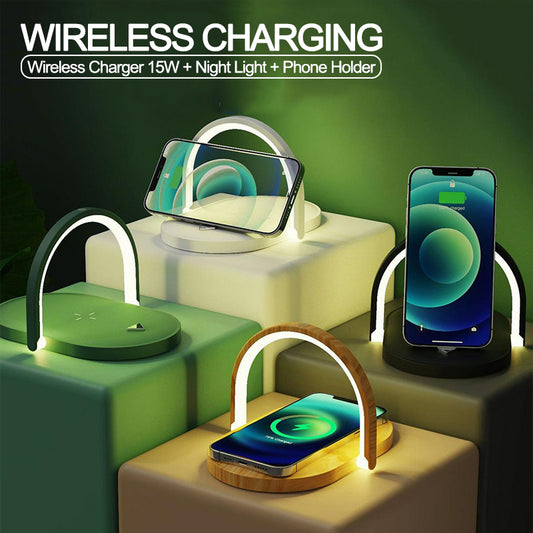 3 in 1 Wireless Lightning Charge | Foldable Night Light 